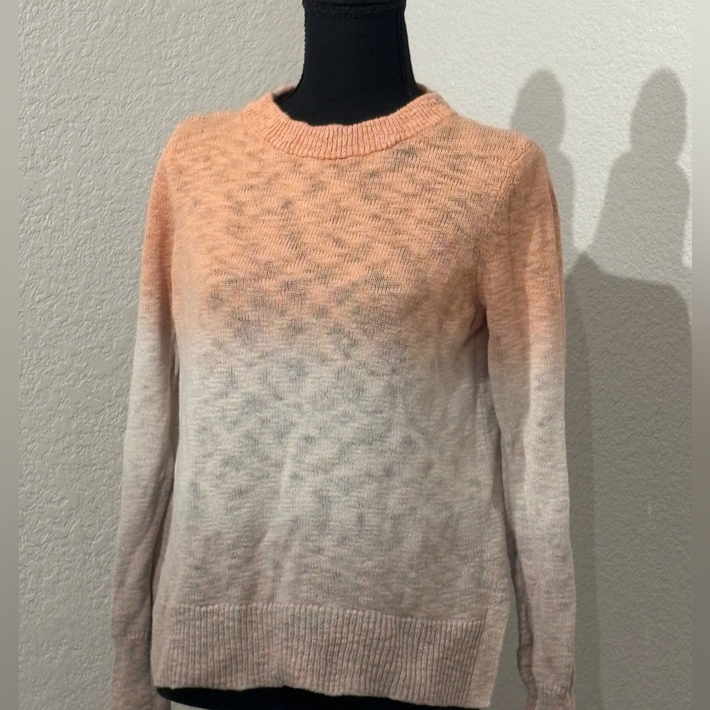 Faherty Women's Ombre Sweater in Peach and Cream